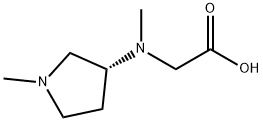 (R)-N-甲基-N-(1-甲基吡咯烷-3-基)甘氨酸 结构式