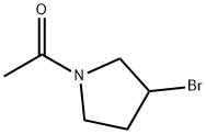 1-(3-溴-吡咯烷-1-基)-乙酮 结构式