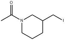 1-(3-IodoMethyl-piperidin-1-yl)-ethanone 结构式