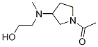 1-{3-[(2-Hydroxy-ethyl)-Methyl-aMino]-pyrrolidin-1-yl}-ethanone 结构式