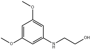 2-(3,5-二甲氧基-苯基氨基)-乙醇 结构式
