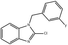 2-氯-1-(3-氟-苄基)-1H-苯并咪唑 结构式