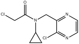 2-Chloro-N-(3-chloro-pyrazin-2-ylMethyl)-N-cyclopropyl-acetaMide 结构式
