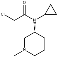 2-Chloro-N-cyclopropyl-N-((R)-1-Methyl-piperidin-3-yl)-acetaMide 结构式