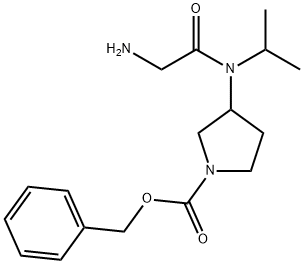 3-[(2-AMino-acetyl)-isopropyl-aMino]-pyrrolidine-1-carboxylic acid benzyl ester 结构式