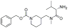 3-{[((S)-2-AMino-3-Methyl-butyryl)-Methyl-aMino]-Methyl}-piperidine-1-carboxylic acid benzyl ester 结构式