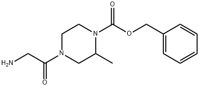 4-(2-AMino-acetyl)-2-Methyl-piperazine-1-carboxylic acid benzyl ester 结构式