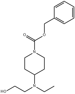 4-[Ethyl-(2-hydroxy-ethyl)-aMino]-piperidine-1-carboxylic acid benzyl ester 结构式