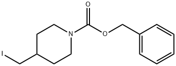 4-碘甲基-哌啶-1-羧酸苄基酯 结构式