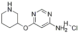 6-(哌啶-3-基氧基)-嘧啶-4-基胺盐酸盐 结构式