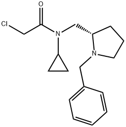 N-((S)-1-Benzyl-pyrrolidin-2-ylMethyl)-2-chloro-N-cyclopropyl-acetaMide 结构式