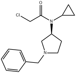 N-((S)-1-Benzyl-pyrrolidin-3-yl)-2-chloro-N-cyclopropyl-acetaMide 结构式