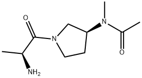 N-[(S)-1-((S)-2-AMino-propionyl)-pyrrolidin-3-yl]-N-Methyl-acetaMide 结构式