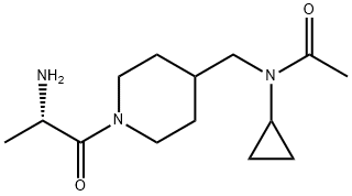 N-[1-((S)-2-AMino-propionyl)-piperidin-4-ylMethyl]-N-cyclopropyl-acetaMide 结构式