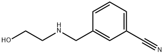 3-(((2-羟乙基)氨基)甲基)苄腈 结构式