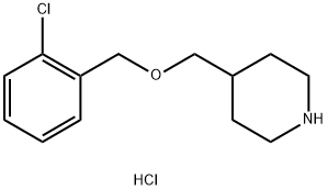 4-(2-氯苄氧甲基)-哌啶盐酸盐 结构式