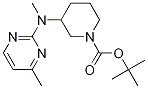 3-[甲基-(4-甲基-嘧啶-2-基)-氨基]-哌啶-1-羧酸叔丁基酯 结构式