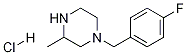 1-(4-Fluoro-benzyl)-3-methyl-piperazine hydrochloride 结构式