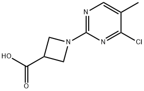 1-(4-氯-5-甲基-嘧啶-2-基)-氮杂环丁烷-3-羧酸 结构式