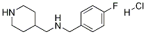 (4-氟-苄基)-哌啶-4-基甲基-胺盐酸盐 结构式