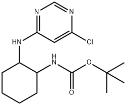 [2-(6-氯-嘧啶-4-基氨基)-环己基]-氨基甲酸叔丁酯 结构式