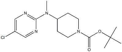 4-[(5-氯-嘧啶-2-基)-甲基-氨基]-哌啶-1-羧酸叔丁基酯 结构式