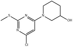 1-(6-氯-2-甲硫基-嘧啶-4-基)-哌啶-3-醇 结构式