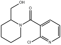 (2-氯-吡啶-3-基)-(2-羟甲基哌啶-1-基)-甲酮 结构式