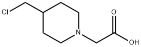 (4-ChloroMethyl-piperidin-1-yl)-acetic acid 结构式