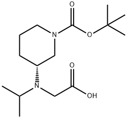 (R)-3-(CarboxyMethyl-isopropyl-aMino)-piperidine-1-carboxylic acid tert-butyl ester 结构式