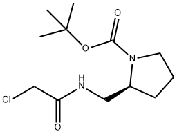 (S)-2-[(2-Chloro-acetylaMino)-Methyl]-pyrrolidine-1-carboxylic acid tert-butyl ester 结构式