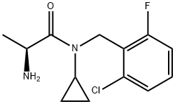(S)-2-AMino-N-(2-chloro-6-fluoro-benzyl)-N-cyclopropyl-propionaMide 结构式