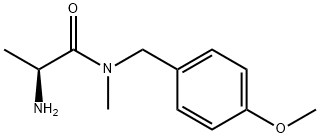 (S)-2-氨基-N-(4-甲氧基苄基)-N-甲基丙酰胺 结构式