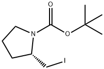 (S)-2-(碘甲基)吡咯烷-1-羧酸叔丁酯 结构式