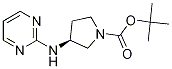 (S)-3-(嘧啶-2-基氨基)-吡咯烷-1-羧酸叔丁基酯 结构式