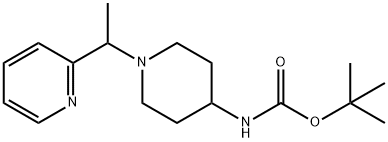 [1-(1-吡啶-2-基-乙基)-哌啶-4-基]-氨基甲酸叔丁基酯 结构式