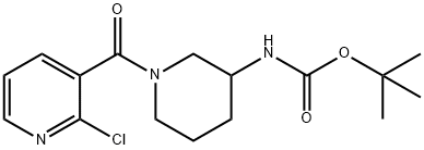 [1-(2-氯-吡啶-3-羰基)-哌啶-3-基]-氨基甲酸叔丁基酯 结构式