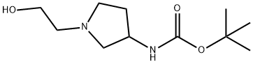 [1-(2-Hydroxy-ethyl)-pyrrolidin-3-yl]-carbaMic acid tert-butyl ester 结构式