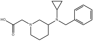 [3-(Benzyl-cyclopropyl-aMino)-piperidin-1-yl]-acetic acid 结构式