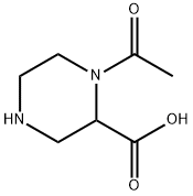 1-乙酰哌嗪-2-羧酸 结构式