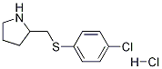 2-(4-氯-苯硫基甲基)-吡咯烷盐酸盐 结构式