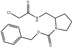 2-[(2-Chloro-acetylaMino)-Methyl]-pyrrolidine-1-carboxylic acid benzyl ester 结构式