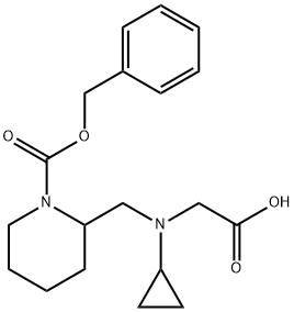 2-[(CarboxyMethyl-cyclopropyl-aMino)-Methyl]-piperidine-1-carboxylic acid benzyl ester 结构式
