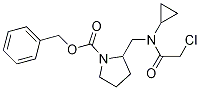 2-{[(2-Chloro-acetyl)-cyclopropyl-aMino]-Methyl}-pyrrolidine-1-carboxylic acid benzyl ester 结构式