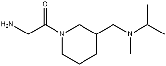 2-AMino-1-{3-[(isopropyl-Methyl-aMino)-Methyl]-piperidin-1-yl}-ethanone 结构式