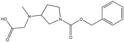3-(CarboxyMethyl-Methyl-aMino)-pyrrolidine-1-carboxylic acid benzyl ester 结构式