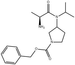 3-[((S)-2-AMino-propionyl)-isopropyl-aMino]-pyrrolidine-1-carboxylic acid benzyl ester 结构式