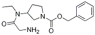 3-[(2-AMino-acetyl)-ethyl-aMino]-pyrrolidine-1-carboxylic acid benzyl ester 结构式