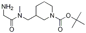 3-{[(2-AMino-acetyl)-Methyl-aMino]-Methyl}-piperidine-1-carboxylic acid tert-butyl ester 结构式