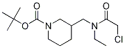 3-{[(2-Chloro-acetyl)-ethyl-aMino]-Methyl}-piperidine-1-carboxylic acid tert-butyl ester 结构式